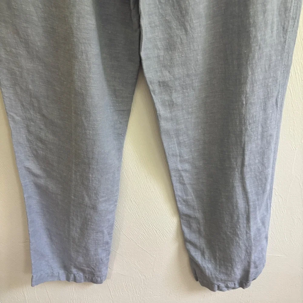 Panama Jack Mens Linen Cotton Blend Casual Pants Elastic Waist Blue Beach Sz XL